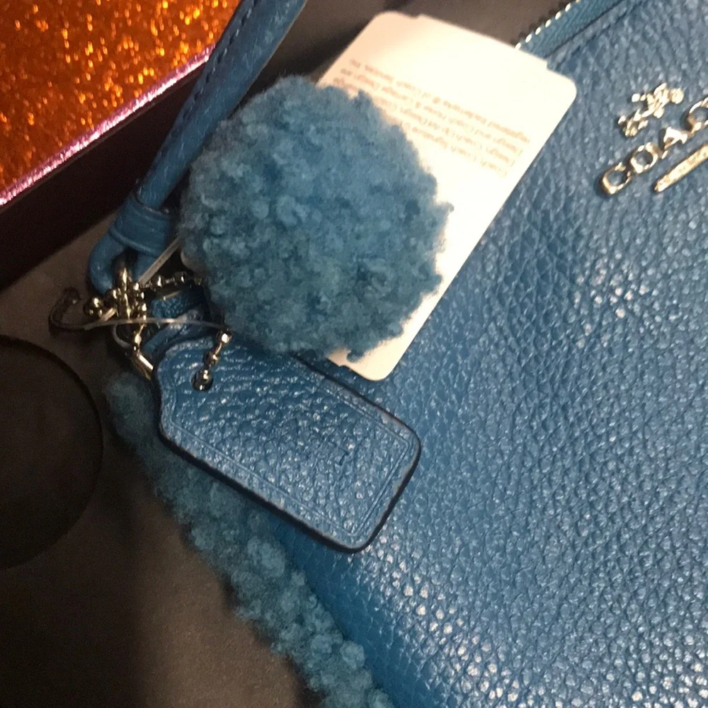 Coach Small Shearling Wristlet NEW